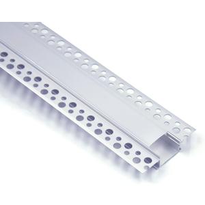 hunhun 5-Pack 6.6ft/2Meter Plaster-in, trimless recessed LED Aluminum Channel with Flange for LED Strip, led Channel with Clip-in Diffuser and,for Wider Strip Such as Philips Hue (5pack *6.6ft)