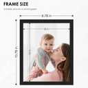 PEALSN 8x10 Picture Frame Set of 6, Black Picture Frames with HD Plexiglass, Wall Gallery Photo Frames for Wall Mounting or Tabletop Display, Black Woodgrain
