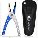 Fishing Pliers, 7.5 Inch, 420 Stainless Steel, Tungsten Carbide Cutters (Blue, 7 inch)