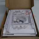 Furologee End Table with Charging Station, Nightstand with Fabric Drawers, Side Tables with USB Ports & Outlets, Night Stand with Storage Shelf & Hooks, for Living Room/Bedroom, White (1 pc(11"D x 14.96"W x 23.6"H))