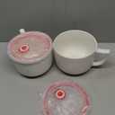 Oversized Soup Bowls with Handles, 38oz Microwave Ramen Bowl with Lid, Jumbo Soup Mug for Ramen, Noodle, Cereals, Soup Container with Lid, Dishwasher Safe - set of 2 (White)