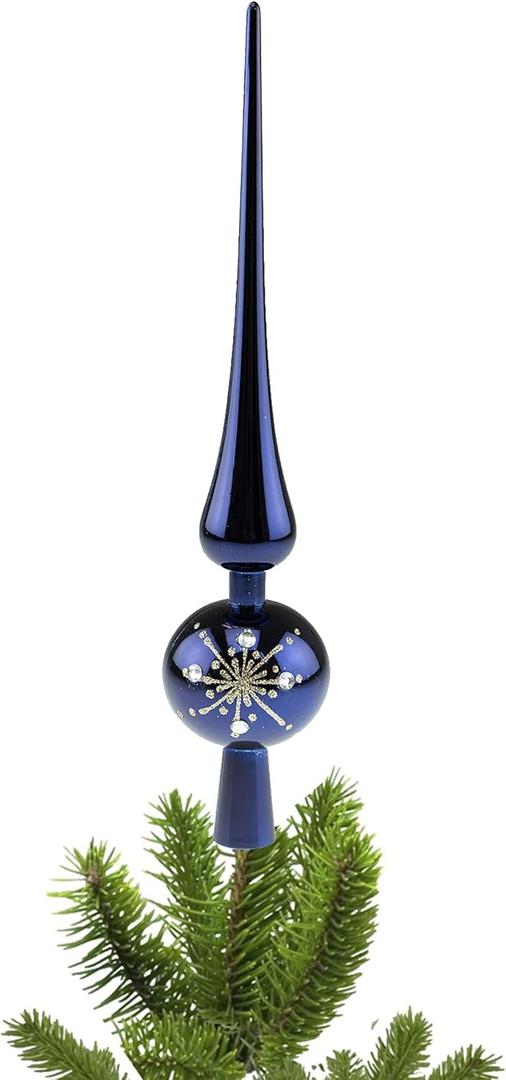 Clever Creations Tree Ariadne Topper Christmas Ornament, Shatterproof Holiday Dcor for Christmas Trees, Blue Clever Creations Tree Ariadne Topper Christmas Ornament, Shatterproof Holiday Dcor for Christmas Trees, Blue