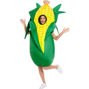Spinosaurus Thanksgiving Inflatable Corn Costume for Adult Inflatable Food Costumes Halloween Funny Blow Up Costume Inflatable Suit for Men Women