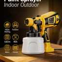 Paint Sprayer Indoor Outdoor, 1000W Electric Handheld HVLP Spray Paint Gun with 3 Patterns 6 Nozzles, Easy to Clean & Use, Stain Sprayer for House Painting, Furniture, Cabinets, Walls, Doors, Fences
