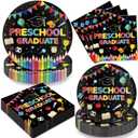 150PCS Preschool Graduation Plates and Napkins 2026 Preschool Graduation Decorations Paper Plates Kindergarten Graduation Napkins Dinnerware Kit for Kindergarten Graduation Party Decorations, Serve 50