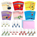 Fancy Land 30 Pack Valentines Cards Classroom Kids Hockey Valentines Day Cards with Keychains Valentine Gift Set Exchange Boys Girls Goody Bag Favors Ice Hockey