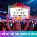 LED Bottle Service Sign Customizable alphanumeric acrylic bottle girl sign light box with 4 set Letters 2set Numbers suitable for clubs, bars, and events rechargeable battery