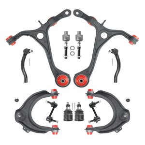 12pc Front End Suspension Kit for Honda Accord 2003-2007, Acura TSX 2004-2008, Upgrade PU Bushing Upper Lower Control Arms Lower Ball Joints Inner Outer Tie Rods Sway Bars Replacement