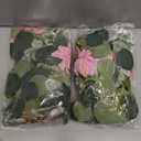 2Pcs Pink Artificial Peony Flower Garland - 12.79Ft Silk Fake Peonies Vine with Green Leaves,Greenery Decorative Hanging Faux Flowers for Living Room Home Wedding Party Wall Arch Decor