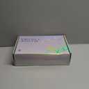 BLONDE UNICORN Ash Brown Human Hair Wigs,Grey Brown Highlight Lace Front Wig,13X5X1 Glueless Shoulder Length Curly Wigs for White Women,Fiber & Remy Human Hair Blend for Daily Use 18IN