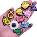 100 Pcs Different Shoe Charms for Clog Shoe Decoration, Cute Animal Flowers Charms for Girls Boys Teens Adults, Cartoon Charm for Shoes Accessories Bracelet Wristband Party Favors