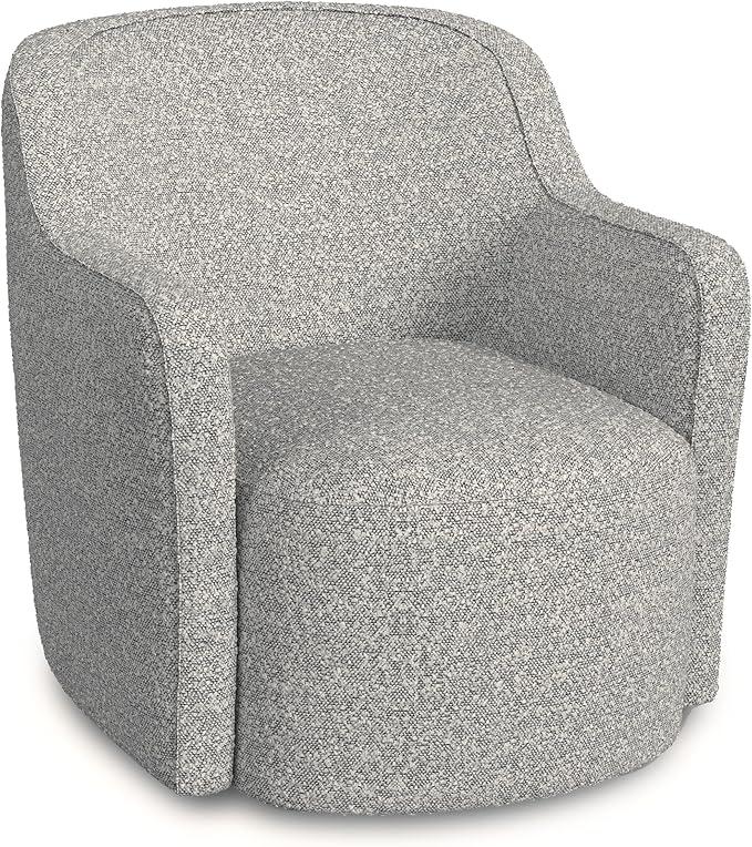 Spatial Order Upholstered 360 Barrel Back Swivel Chair | Accent Chairs for Living Room & Bedroom | Decorative Home Furniture