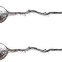 2Pcs Retro Dragonfly Stainless Steel Coffee Spoon, Dessert Teaspoon, Creative Kitchen Gadget (Silver)