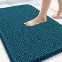 Arotive Bathroom Rugs 30x20, Extra Soft Absorbent Shaggy Chenille Bath Rugs, Machine Washable Rubber Backing Non-Slip Bath Mats for Bathroom Floor Tub and Shower, Home Decor Accessories, Peacock Blue