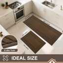 BEQHAUSE-Kitchen-Rugs-Anti-Slip-Kitchen-Mats-for-Floor Absorbent Kitchen Mat Set of 2 Washable Kitchen Runner Rug with TPR Non Skid Backing,Brown 24x35inch/24x60inch