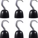 Kisangel 6 Pcs Pirate Hooks Hook Hand Plastic Hook for Kids Pirate Costume Accessory for Halloween Decoration