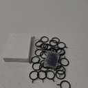 Hotop 30 Pcs Metal Drapery Curtain Rings 0.98/1.26/1.65 inch Interior Diameter and 30 Pcs Hanging Curtain Drapery Pin Hooks for Window Door Shower(32 mm,Black)