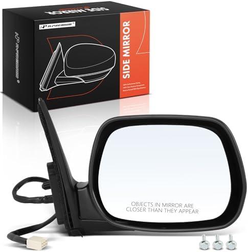 A-Premium Passenger Side Power Door Mirror - Compatible with Toyota Rav4 2001 2002 2003 2004 2005 - Heated Manual Folding Black Outside Rear View Mirror - Replace# 87940-42800