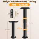 Abiglifty 7.08-13 Inch Bed Frame Legs, 4Pcs Adjustable Bed Support Legs, Metal Bed Frame Support Legs, Non-Slip Bed Legs Replacement, Heavy Duty Furniture Legs for Sofa/Cabinet/Couch/Dresser/Table
