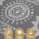 Boho Shower Curtain with Hooks, Grey Sheer Shower Curtain Set, Vintage Farmhouse Curtains - Waterproof Bathroom Decor for Home and Apartment, 12 Plastic Hooks Included, 72Wx72L, Sun Flower