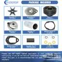 46-812966A12 Water Pump Repair Kit for Mercury Mariner Outboard 30 35 40 50 60 75 HP 4-Stroke 812966A11 812966A4 812966A5 14334A1 14334A2 14334A3 EFI JET SeaPro Carb Formula BIGFOOT 3/4-Cyl.