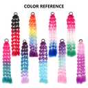 LyoRuSi 22 Inch Colored Bubble Ponytail Extensions, 2 Pcs Lightweight Colored Hair Extensions for Women Bubble Ponytail Extension with Hair Tie (Pink/Purple#)