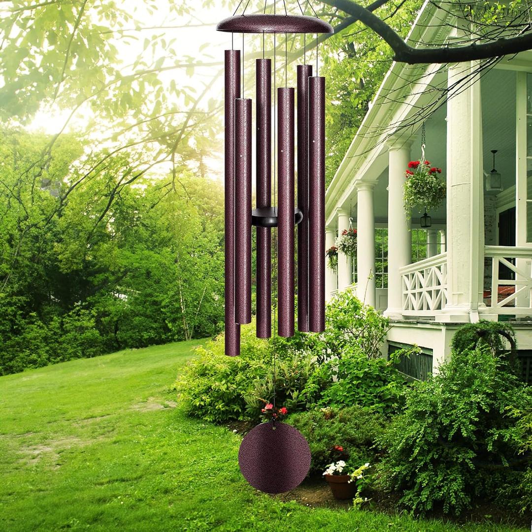 45'' Large Wind Chimes for Outside with Deep Tone, Wind Chimes Outdoor Garden & Patio Hanging Dcor, Sympathy Gifts. Bronze