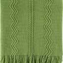 BATTILO HOME Moss Green Throw Blanket for Couch, Spring Decorative Green Blankets for Sofa, Spring Throw Blanket, 50"x60", Green 
