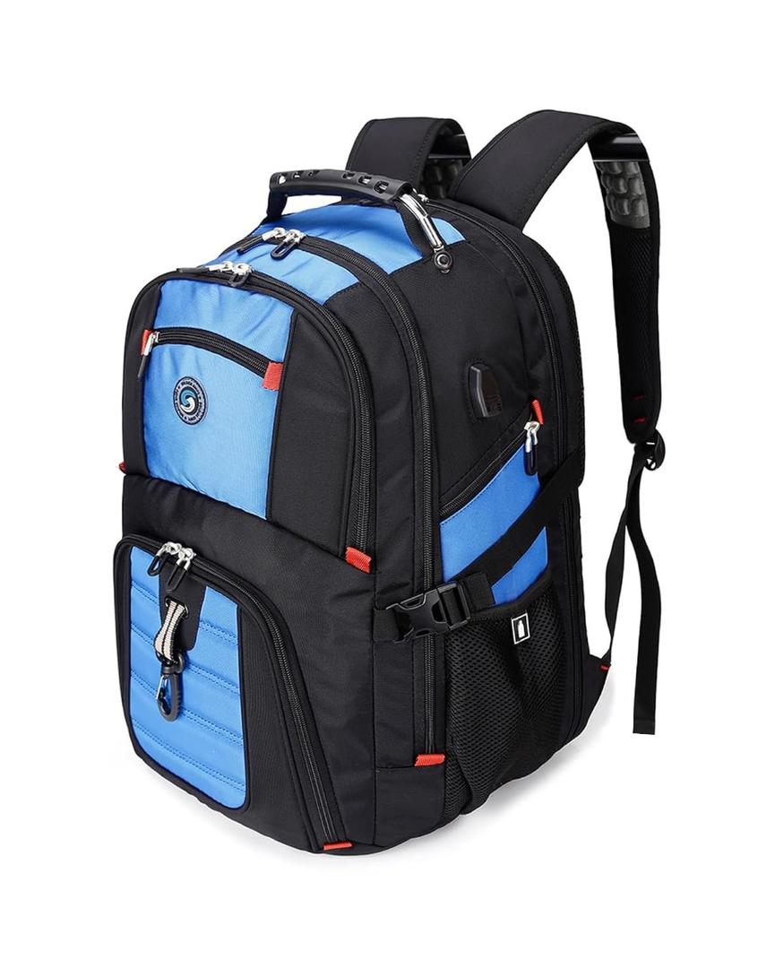 SHRRADOO Extra Large 50L Travel Laptop Backpack with USB Charging Port, College High School Backpack Airline Approved Business Work Bag Fits 17 Inch Computer for Men Women SHRRADOO Extra Large 50L Travel Laptop Backpack with USB Charging Port, College High School Backpack Airline Approved Business Work Bag Fits 17 Inch Computer for Men Women