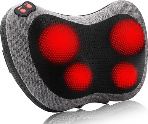 Papillon Shiatsu Back Massager with Heat, Deep Tissue Massage Pillow for Neck,Shoulder,Foot & Lower Back Pain Relief,Electric Kneading Massager for Home, Office, Car-Gifts for Mom, Dad, Men, Women