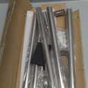 Brushed Nickel Wrap Around Curtain Rod, 1 Inch Diameter, 28 to 86 Inch, Adjustable Blackout Curtain Rod with Zinc Alloy Double-deck Finials and Aluminum Center Brackets