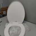 Bemis 7300SLEC Slow Close Toilet Seat, Easy Clean Hinges and Durable Plastic Seat, Made in USA, Elongated, White