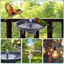 3 Pack Summer Bird Bath Fountain Kit 12 Inch Decorative Birdbath with Electric Water Pump, Deck Clamp & Wall Mount Includes Outdoor Cord Protector Tape for Garden, Patio, Backyard