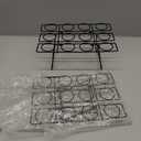 Patelai 2 Pack Ice Cream Cone Baking Racks 12-cavity Cupcake Cone Holders Cupcakes Display Stands Cooling Racks for Home Kitchen Baking Cooking Ice Cream Tools Supplies(Black)