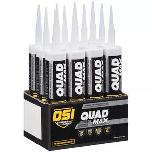 OSI Quad Max Window, Door and Siding Sealant, White, 9.5 fl oz Cartridge, 12 Pack