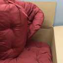 Threehoney College Dorm Headboard Twin XL Velvet Ultra Thick Cushion Tufted Headboard with Wall Hooks for College Dorm Room Bed Decor, 39.25" x 34" x 3.15"(Red)