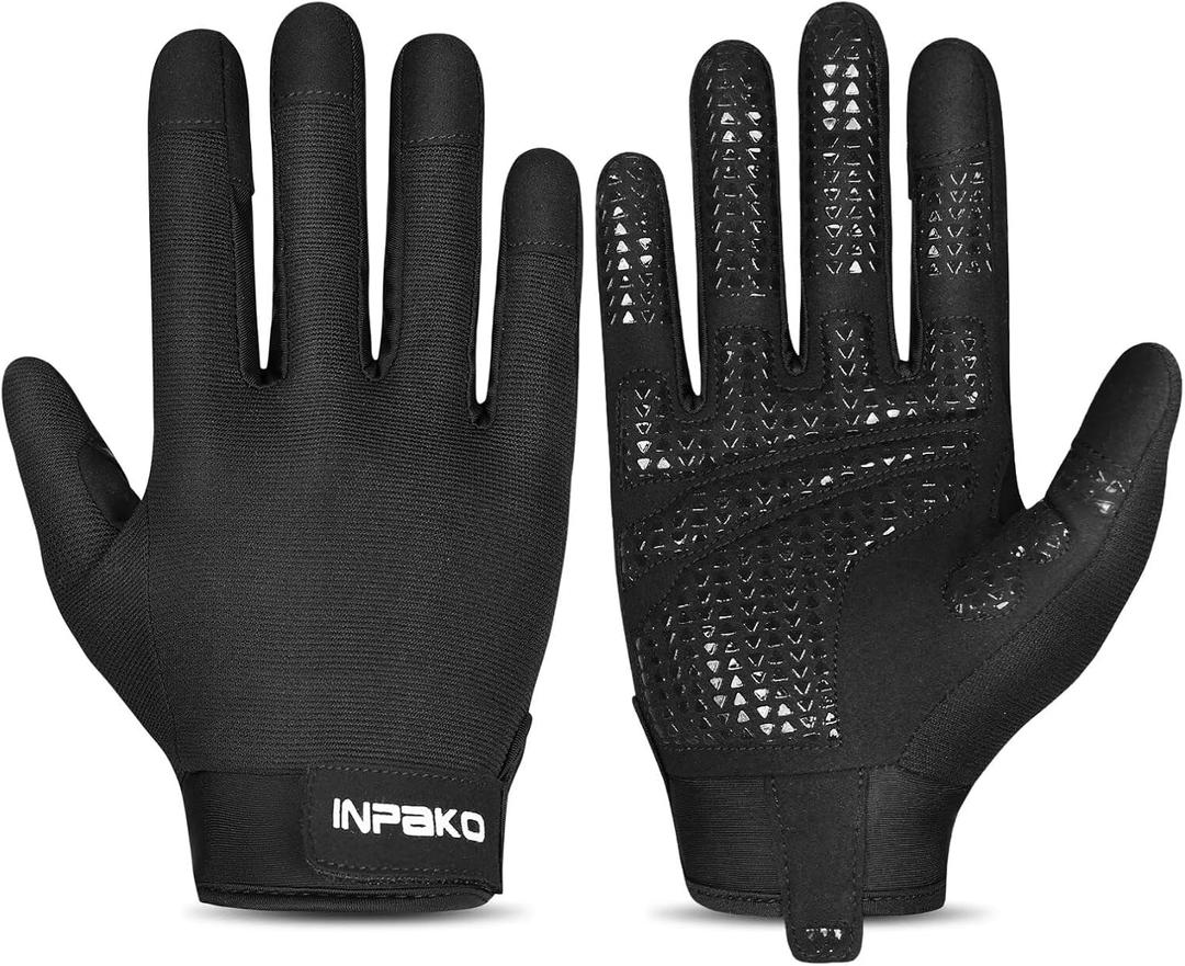 Workout Gloves for Men Women, Lightweight Full Palm Grip Padded Protection Gym Gloves for Weightlifting, Training (XX-Large (Palm Width: 4.33 inches), Black)