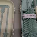 Momcozy Bottle Brush Set - Baby Bottle Cleaner Kit with Silicone Brush, Nipple Brush, Straw Brush, Soap Dispenser, Drying Rack - 7 in 1 Bottle Cleaning Tool for Home and Travel, Green (Classic Style)