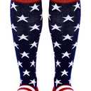 Zando Striped Knee High Socks for Women Athletic Running Long Tube Socks Casual Knee High Stockings