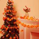 2 Pack Fall Lights - 26Ft 80LED Thanksgiving Decorations with 8 Lighting Modes & Timer - Enlarged Maple Leaves - Battery Operated Waterproof Lights for Indoor & Outdoor Autumn Decor