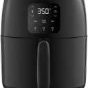 Dash Tasti-Crisp Digital Air Fryer 2.6 Quart Small Compact Mini Air Fryer for French Fries, Nuggets & More, 1-2 People, Auto Shut Off, Adjustable Temp, Dishwasher Safe Parts - Black
