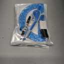 3 x Unjoo Compass for Geometry Set, 6 Inch Protractor, Clear Plastic (Blue)