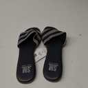 SM New York Navy And White Striped Sandals, Size 9