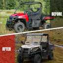 A & UTV PRO Front Full Windshield for 2015-2025 Polaris Ranger Midsize SP 570 Accessories, Clear Dustproof Durable Hard Coat PC Front Scratch Resistant Windowshield Compatible with Polaris Ranger 570
