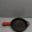 Lodge Cast Iron Skillet with Red Silicone Hot Handle Holder, 10.25-inch