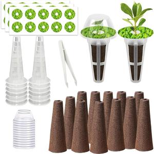 67 Seed Pod Kit for Aerogarden, Hydroponics Accessories for System Compatible with Hydroponics Supplies from All Brands, 12 Grow Sponges, 12 Grow Baskets, 12 Domes, 30 Pod Labels, 1 Tweezer (67 Pcs)