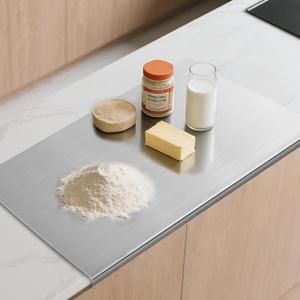 Stainless Steel Cutting Board with Lip 24 x 16 1.5MM Thickness, 23.6"L x 15.7"W