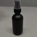 12Pack 2oz Black Glass Pump Bottles, 60ml with Black Pump, Empty Refillable Travel Small Container For Lotion Cream Essentil Oil Shampoo (60mlpumpBLK)