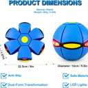 6PCS Magic Ball With Led Lights,Transforming Flying Saucer Bouncy Ball Toy, 22.5 cm x 22.5 cm x 4 cm