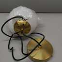 KoKo&Yukina 6-inch mini Modern Globe Pendant Light Opal Glass with Brass Finish Contemporary Mid Century Adjustable Hanging Light Fixture Mid Century Pendant Light for Living Room Bedroom Kitchen